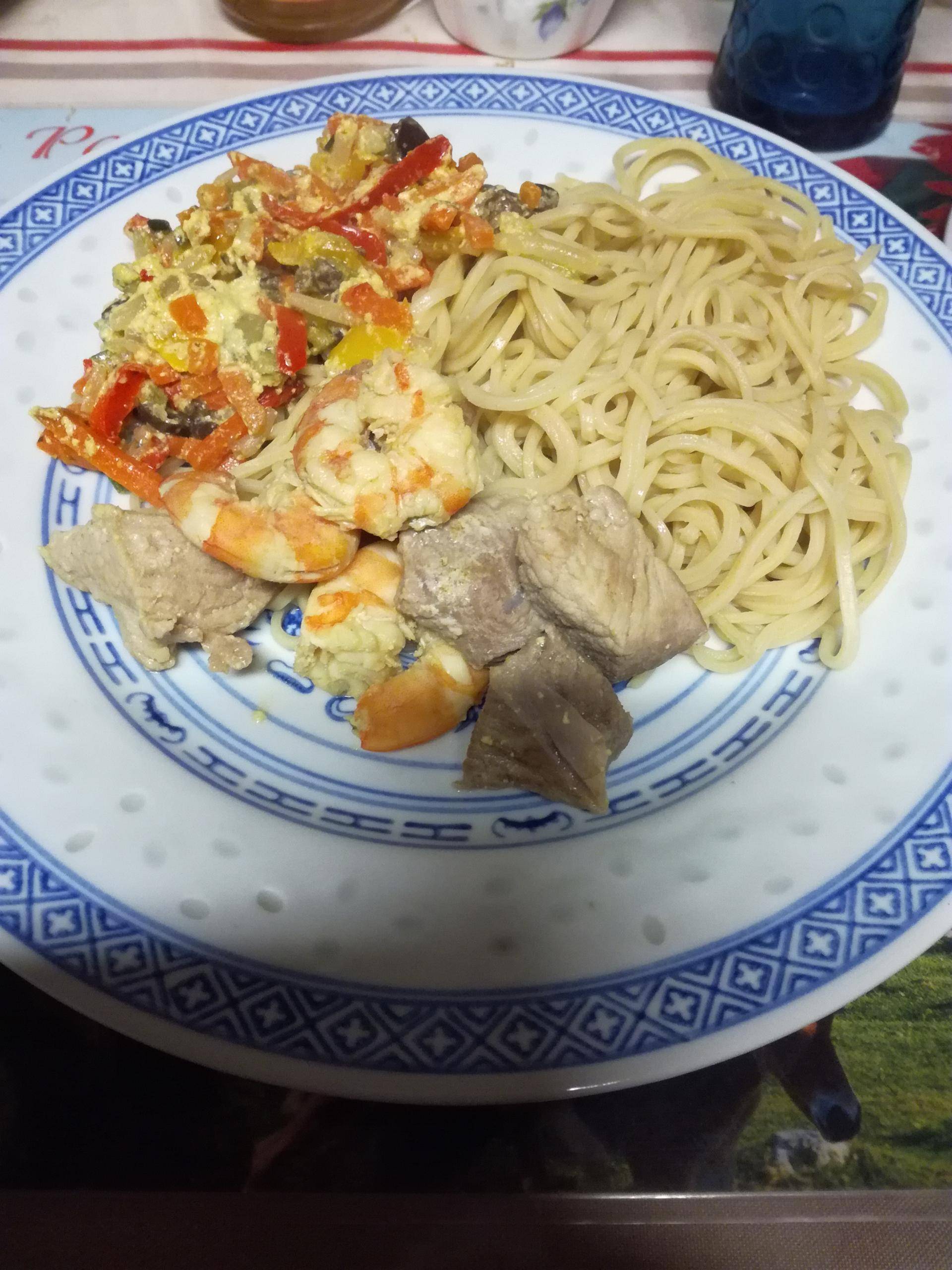 Porc aux crevettes coco et ses légumes asiatiques - Recette Cookeo | Moulinex