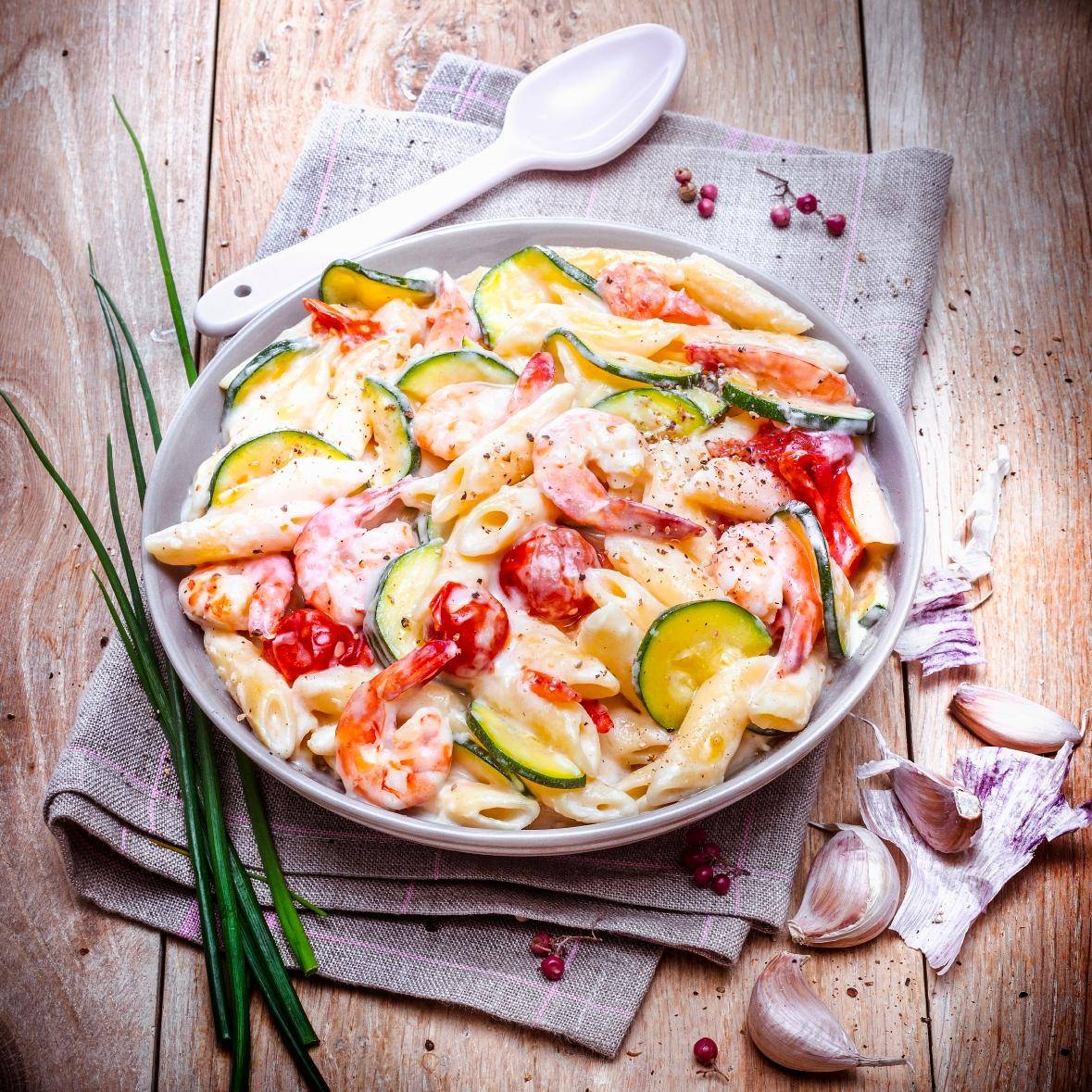 One pot pasta aux crevettes et mascarpone - Recette Companion | Moulinex