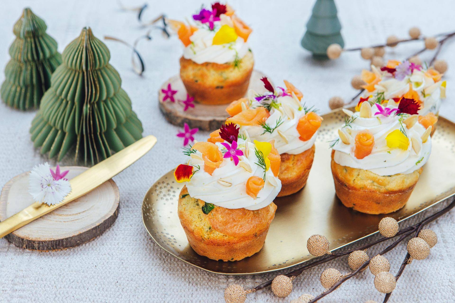 Cup Cake au saumon fumé - Recepten Companion | Moulinex