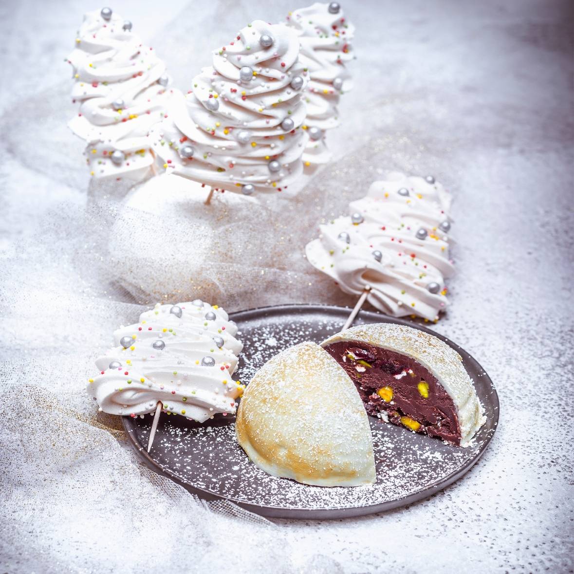 Sucettes de sapins meringués et dômes tout choco - Recepten Companion | Moulinex