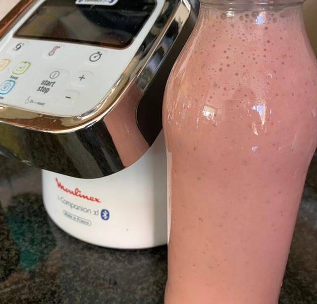 Smoothie fraise banane végane - Recepten Companion Connect XL | Moulinex