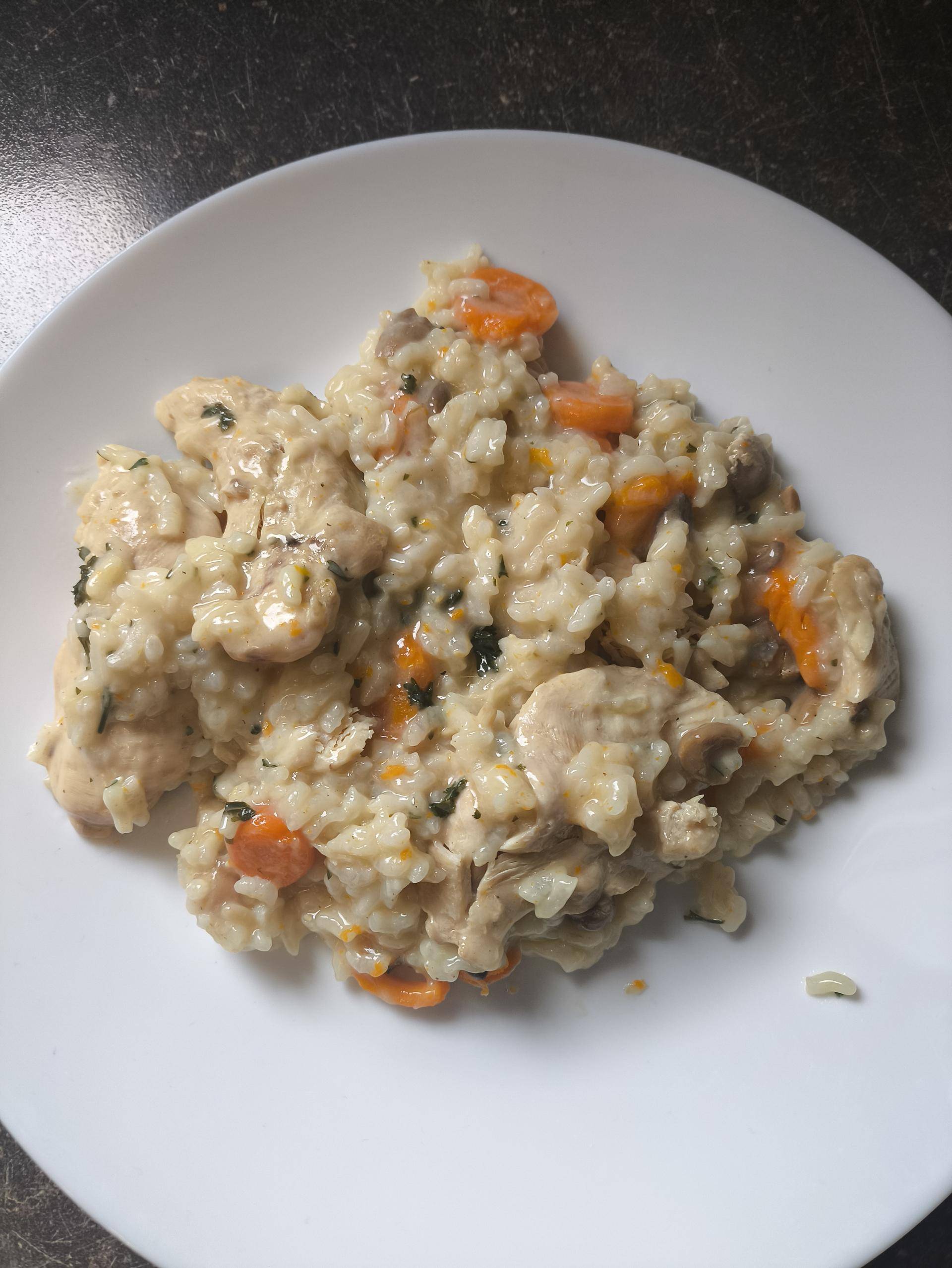 Risotto crémeux poulet, arottes et champignons - Recette Cookeo Infinity Autostir | Moulinex