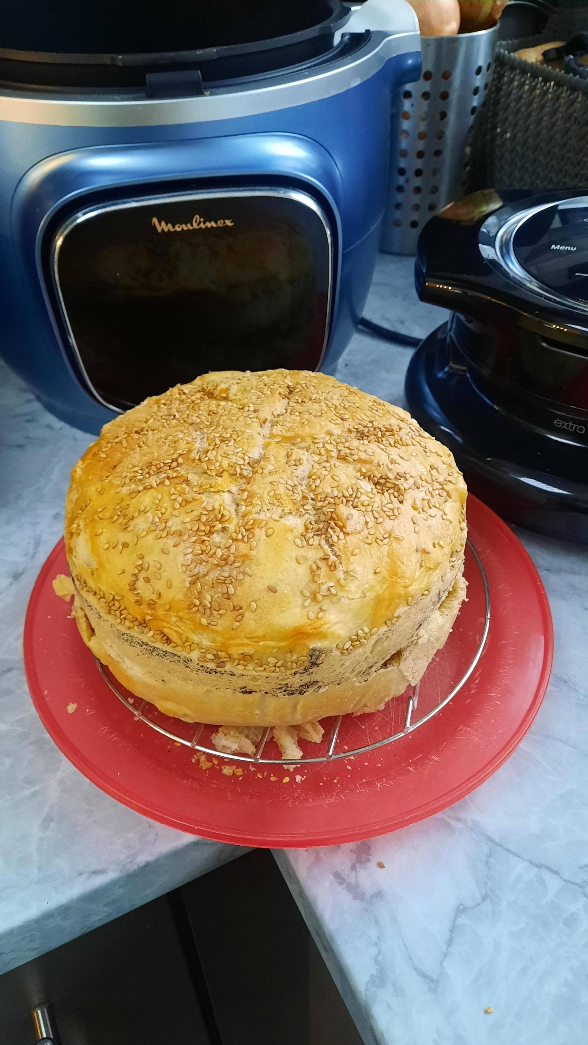 Pain blanc au sésame - Recette Cookeo V3 | Moulinex