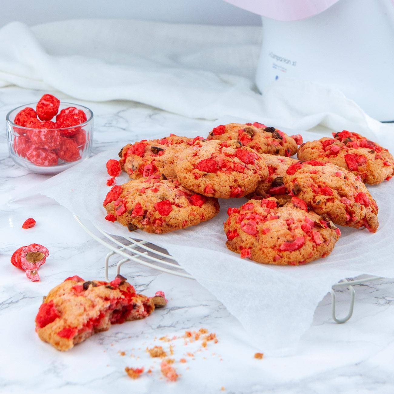 Cookies aux pralines roses - Recepten Companion | Moulinex