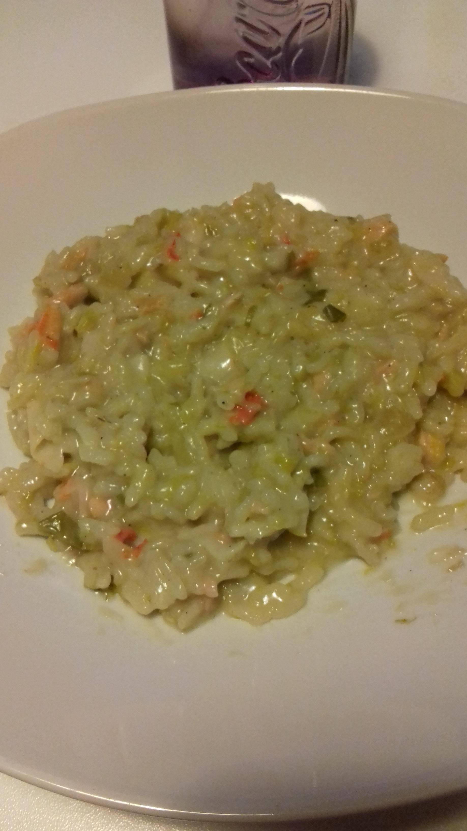 Risotto poireaux saumon suprême de crabe - Recepten Cookeo | Moulinex