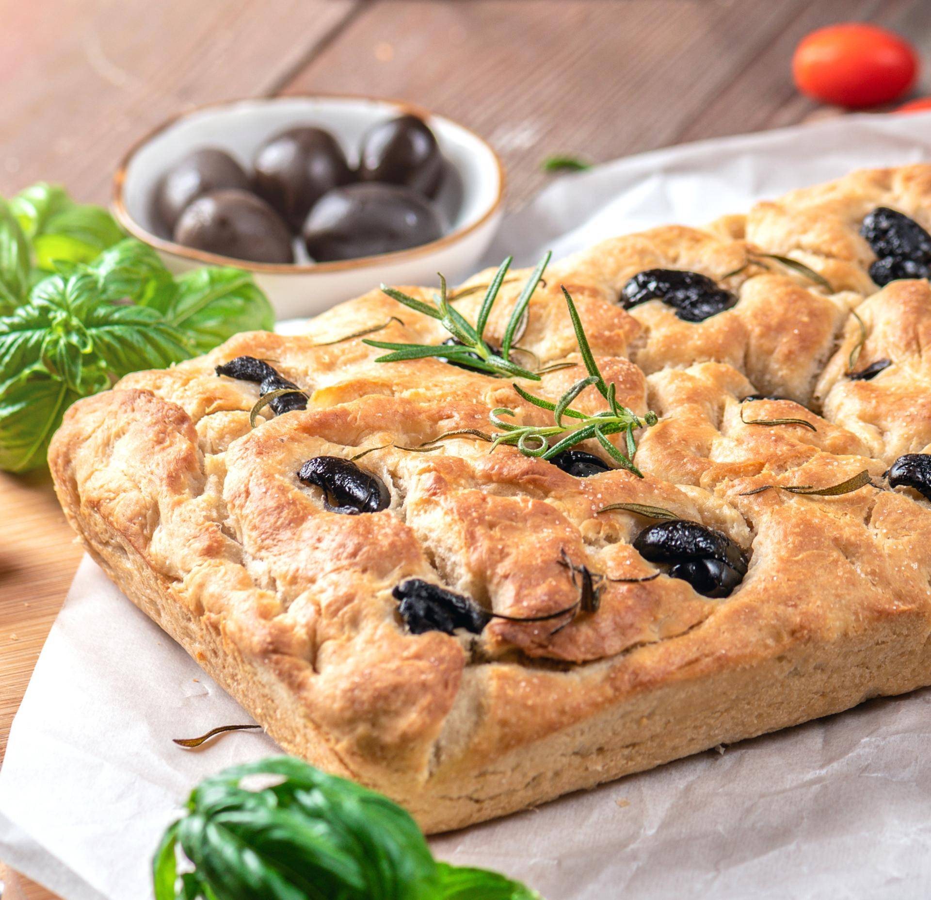 Focaccia aux herbes et aux olives de Kalamata - Recette Multifunction Airfryer Oven Digital | Moulinex