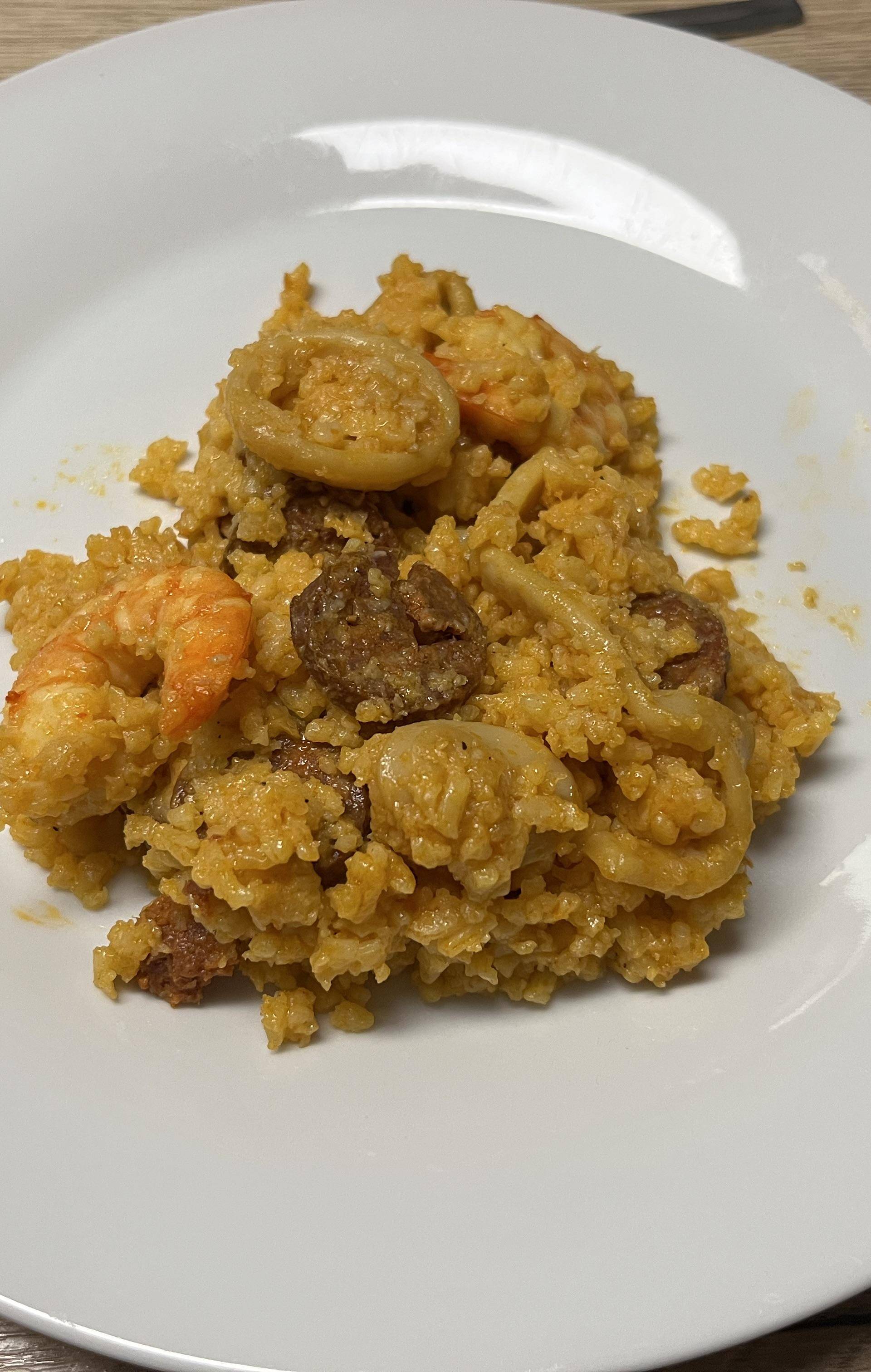 Risotto chorizo calamar crevette - Recette Cookeo V3 | Moulinex