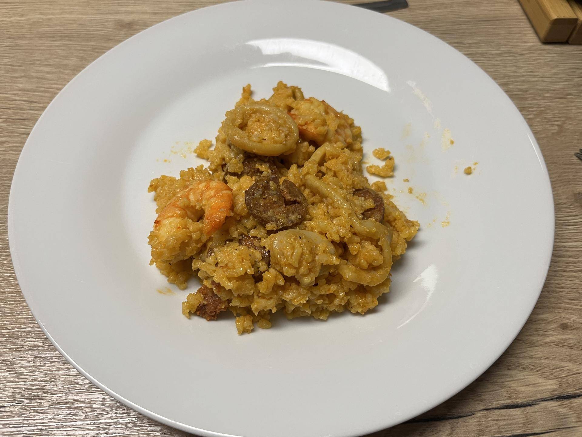 Risotto chorizo calamar crevette - Recette Cookeo V3 | Moulinex