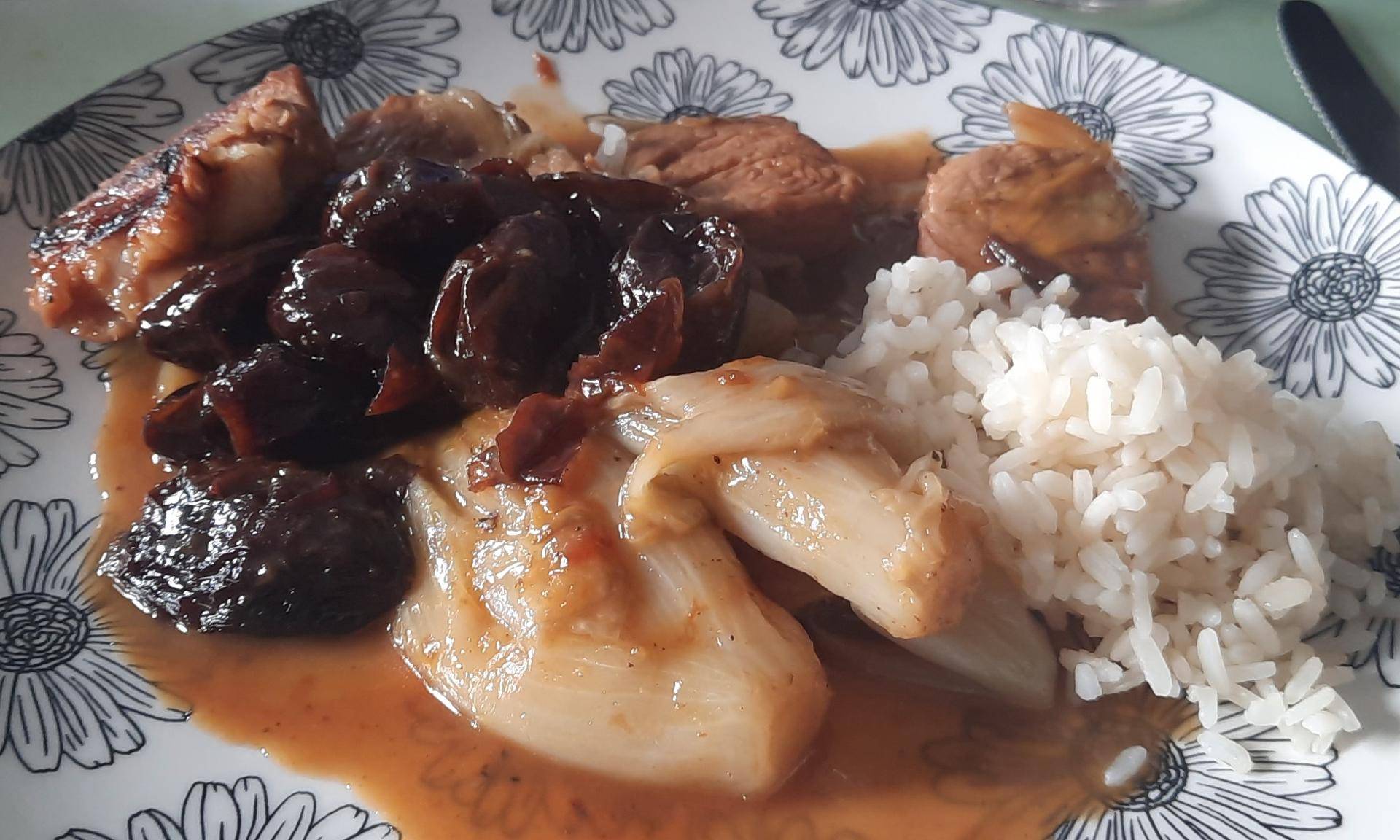 Filet mignon de porc, endives et pruneaux - Recepten Cookeo | Moulinex