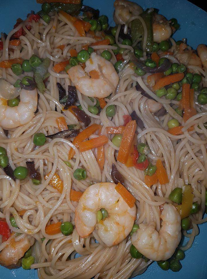 Nouilles chinoises aux crevettes - Recepten Cookeo | Moulinex