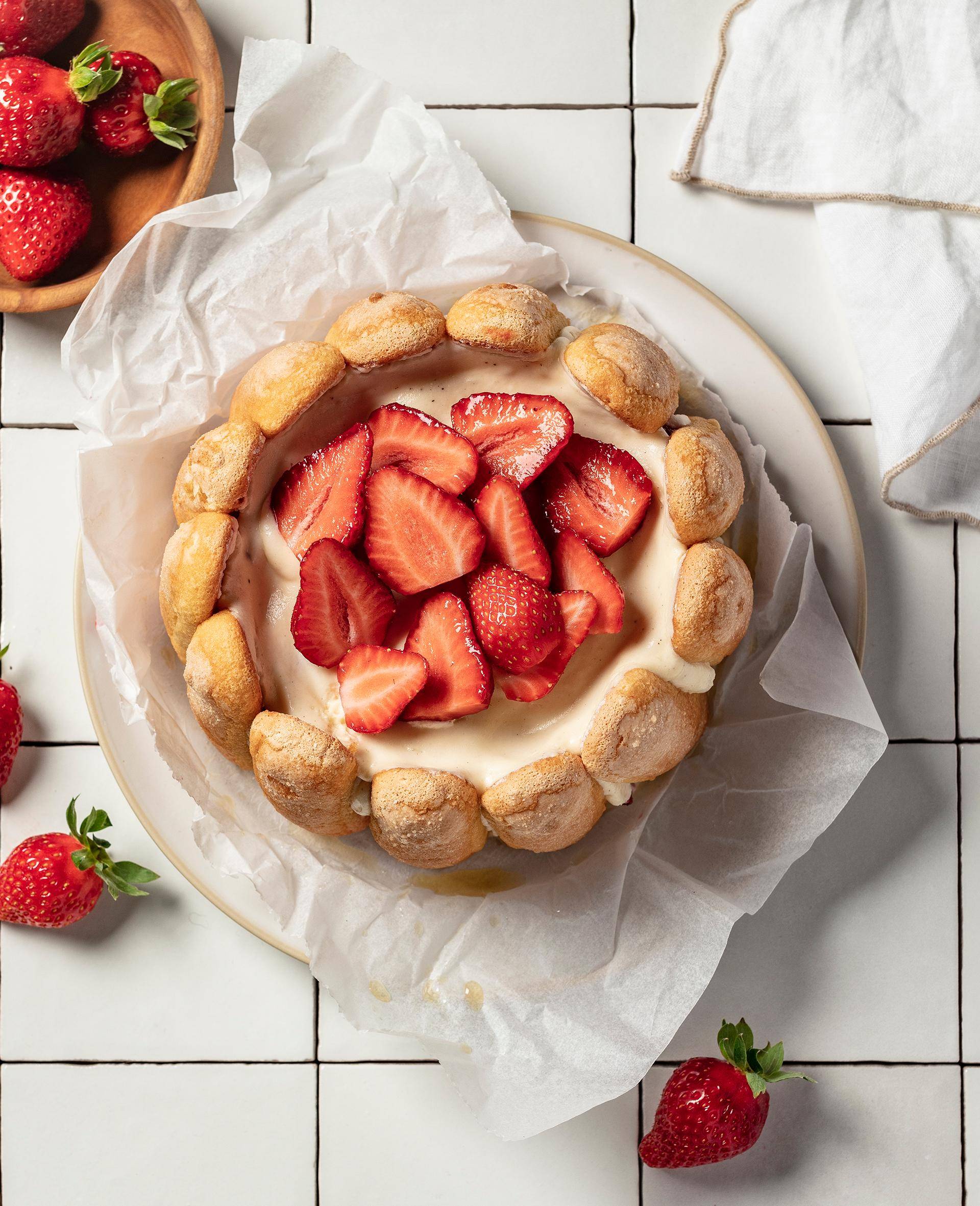 Charlotte aux fraises façon tiramisu - Recette Companion Connect | Moulinex