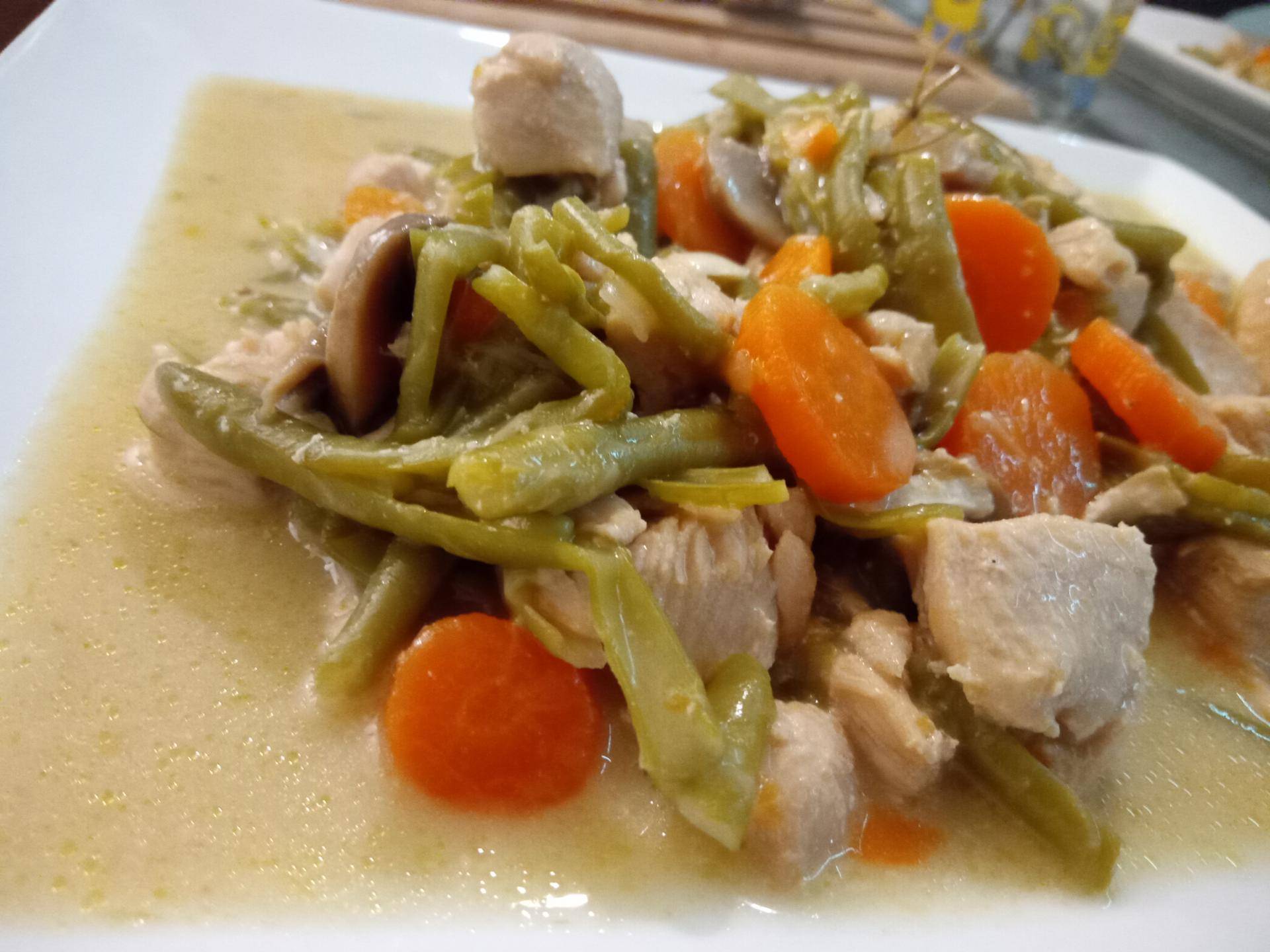 Poulet, Haricots verts et carottes à la bière - Recepten Cookeo V3 | Moulinex