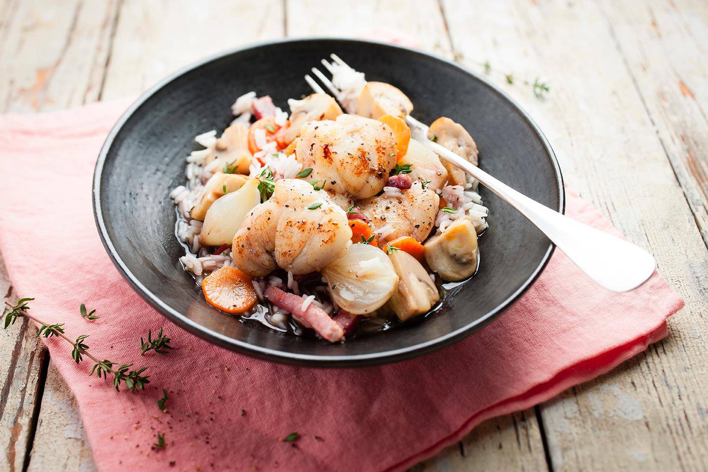 Zeeduivel à la bourguignonne - Recepten Cookeo | Moulinex