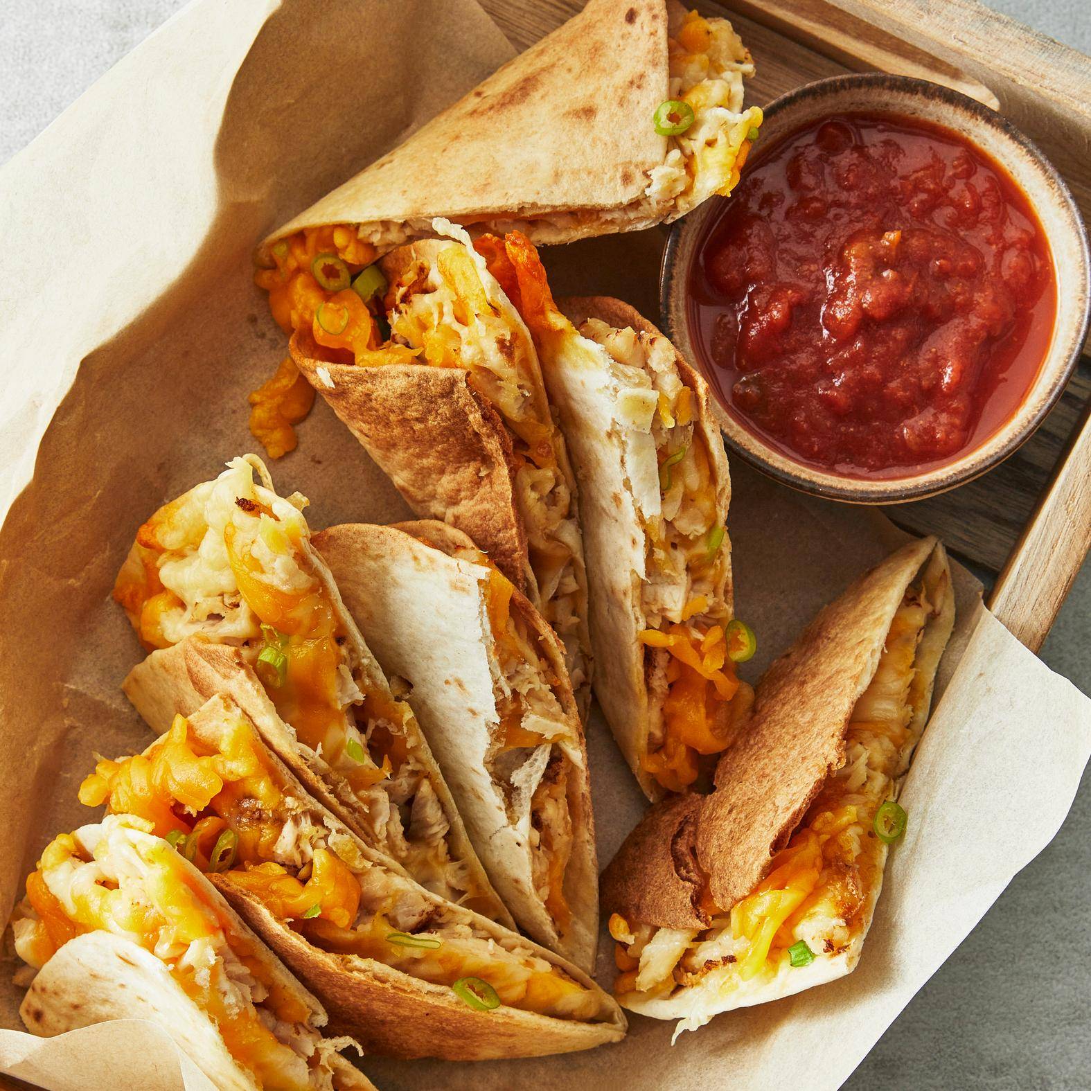 Quesadillas au poulet - Recepten Easy Fry Max | Moulinex