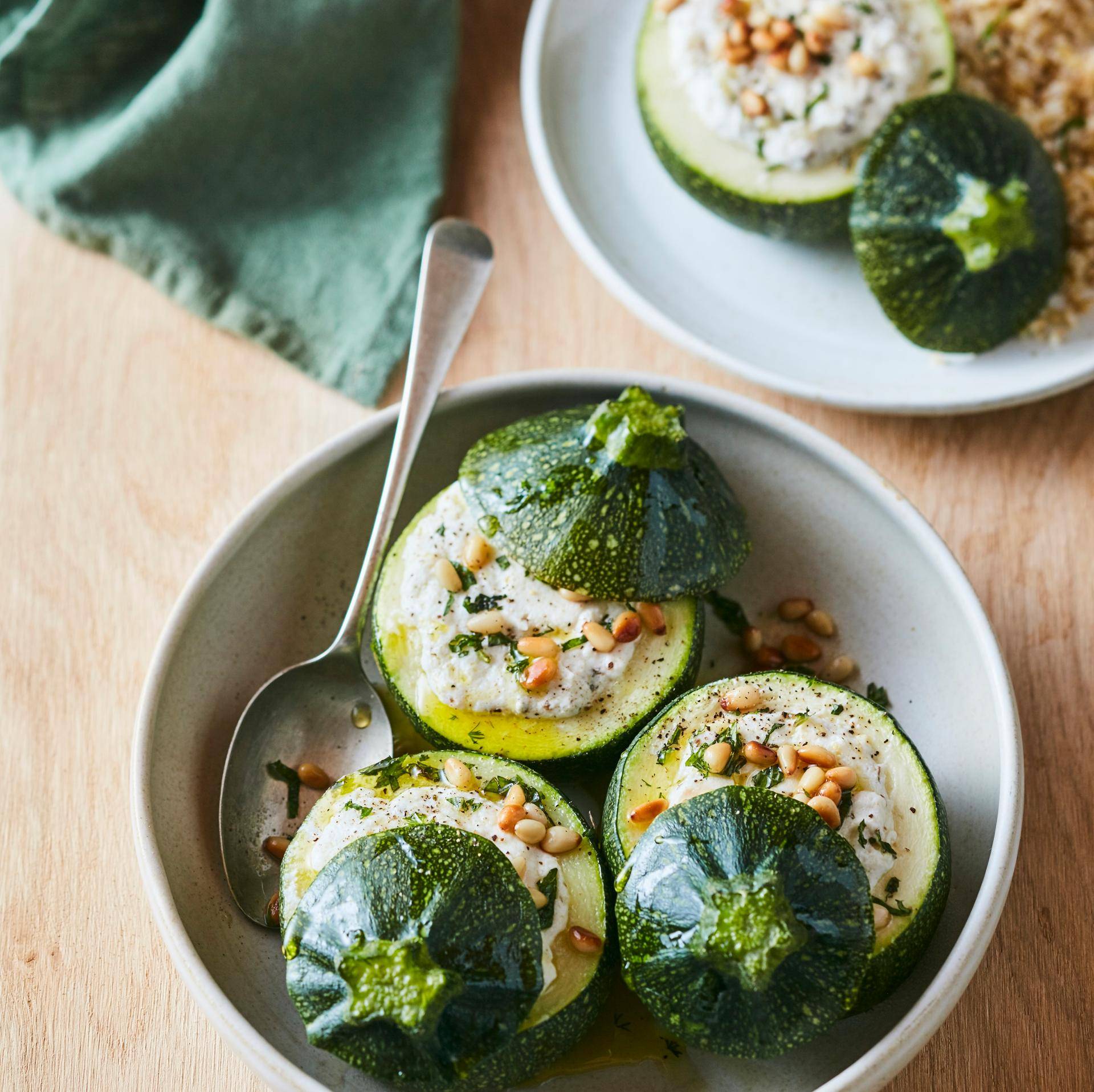 Courgettes farcies à la ricotta et feta - Recette Cook'in One | Moulinex