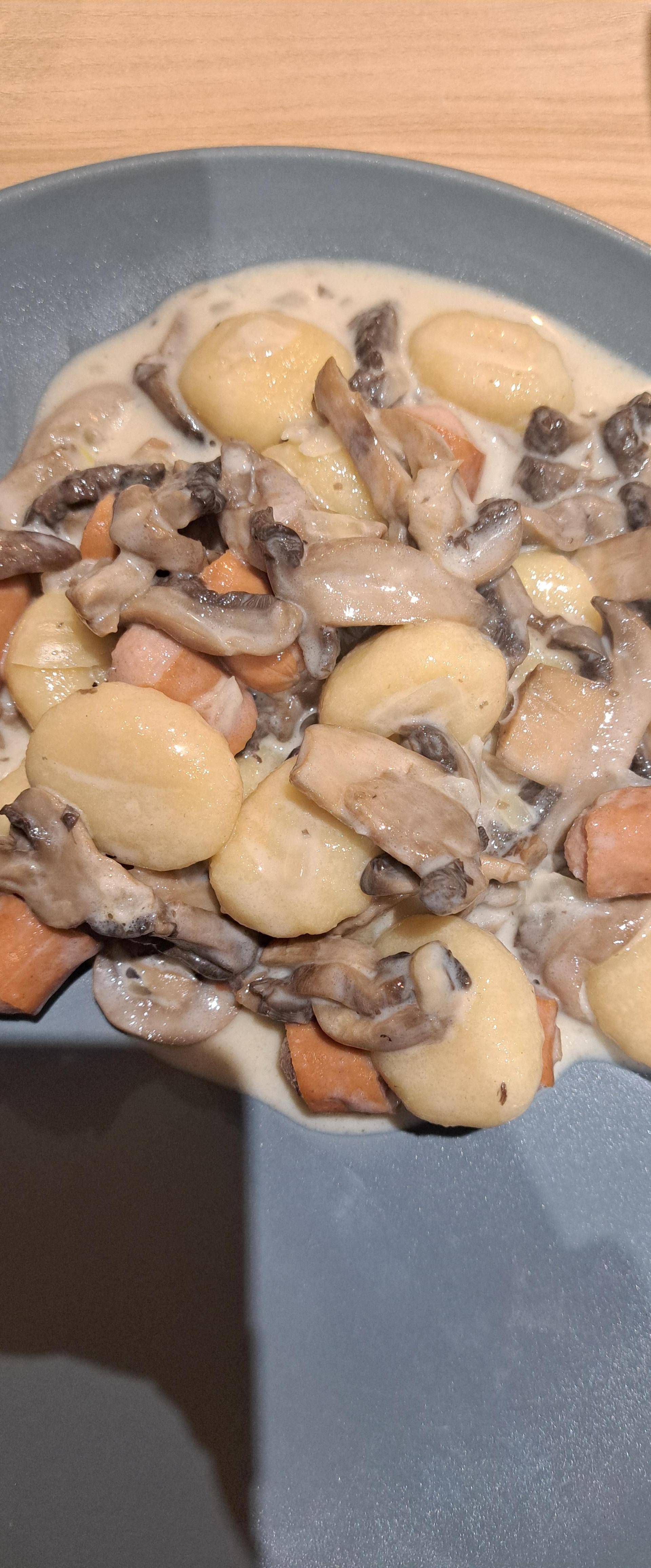 Knackis,gnocchis et champignons - Recette Cookeo | Moulinex