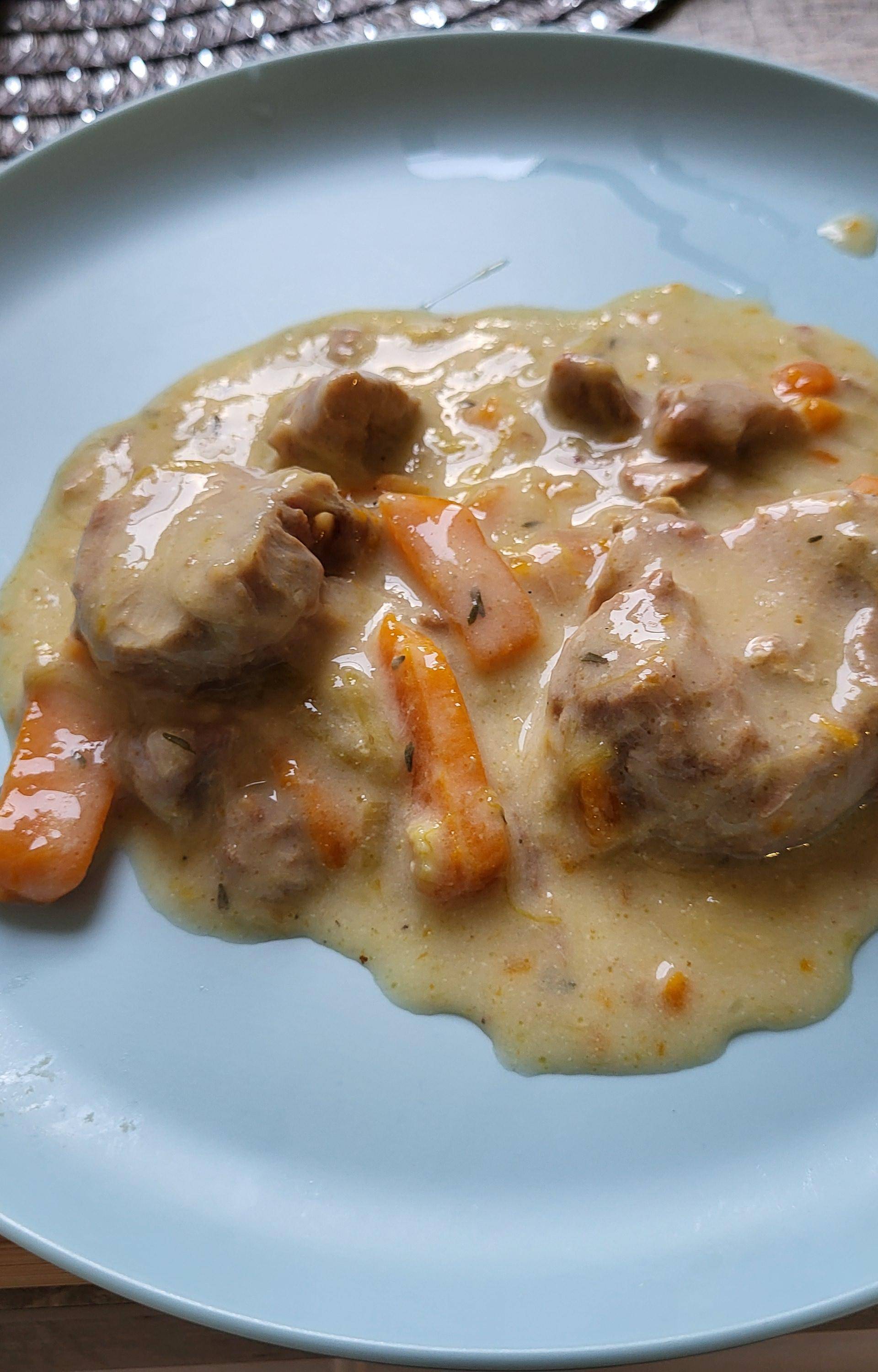 Blanc de poulet ou dinde aux poireaux et carottes - Recepten Companion Connect XL | Moulinex