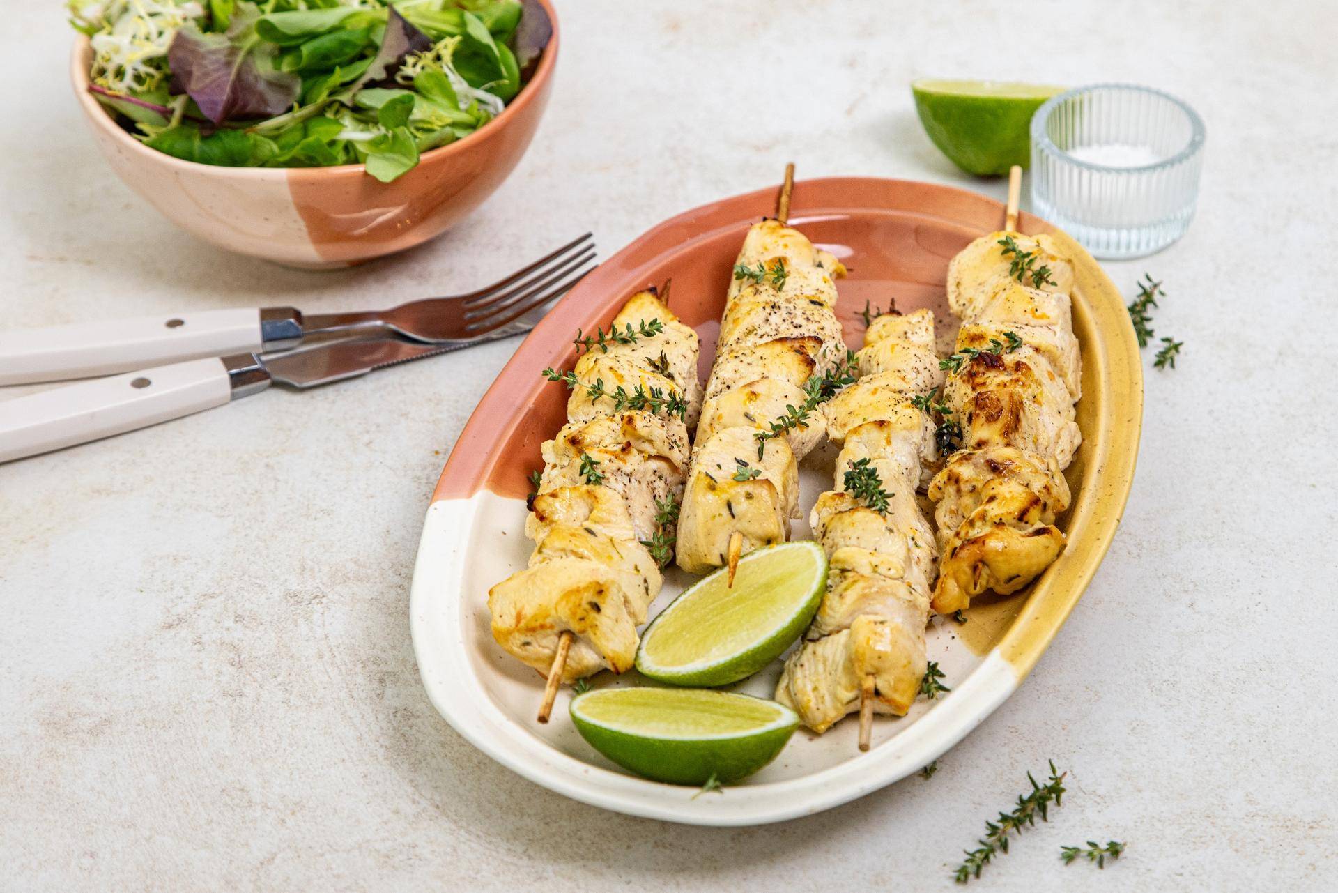 Brochettes de poulet agrumes - Recepten Dual EasyFry&Grill | Moulinex