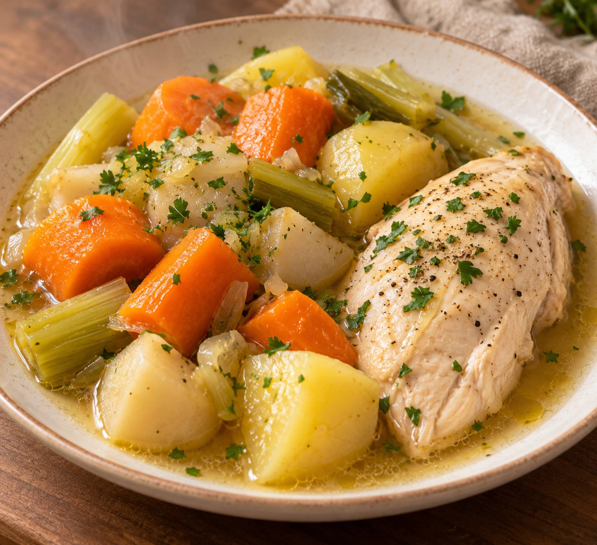Poulet façon pot-au-feu - Recette Cookeo 9in1 | Moulinex