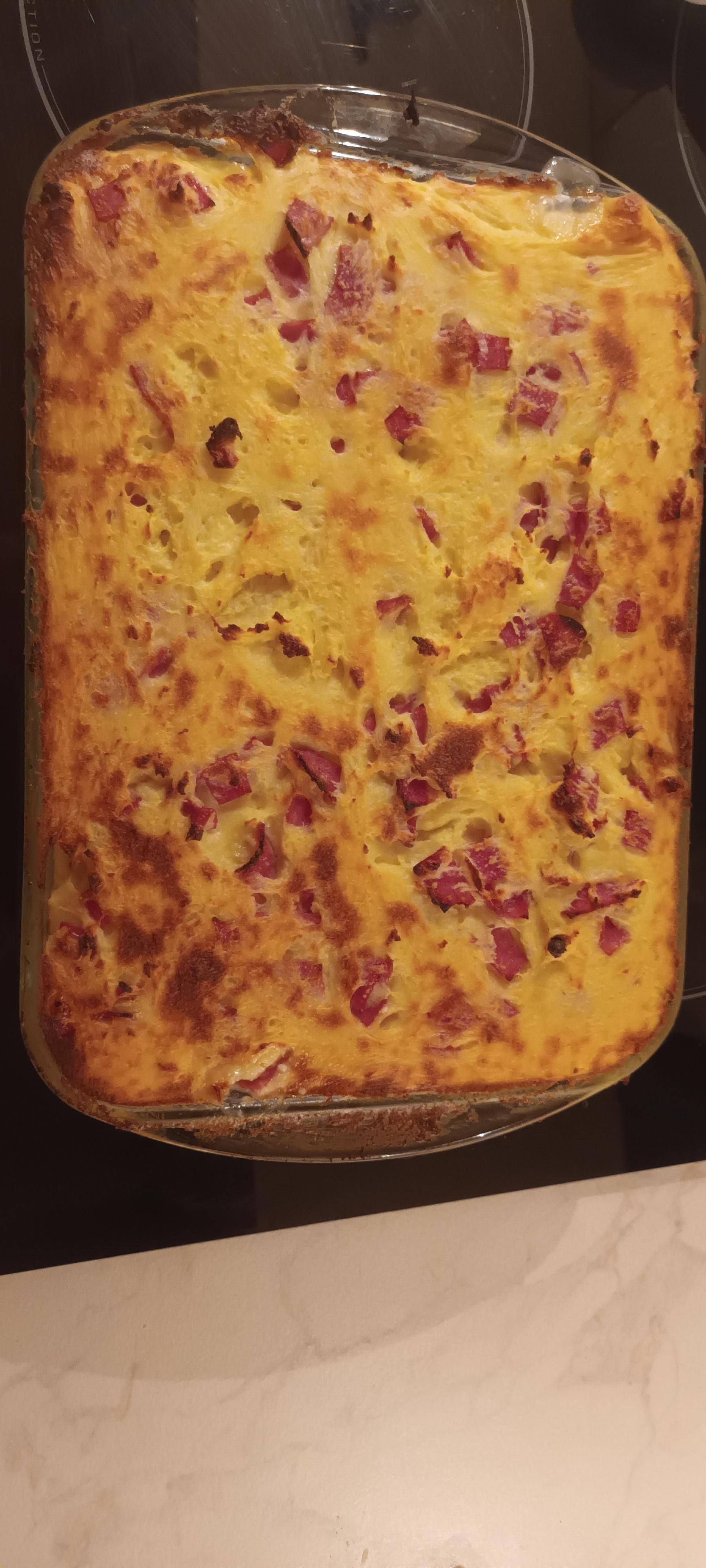 Gratin de semoule au jambon et gruyère - Recette Companion Connect XL | Moulinex