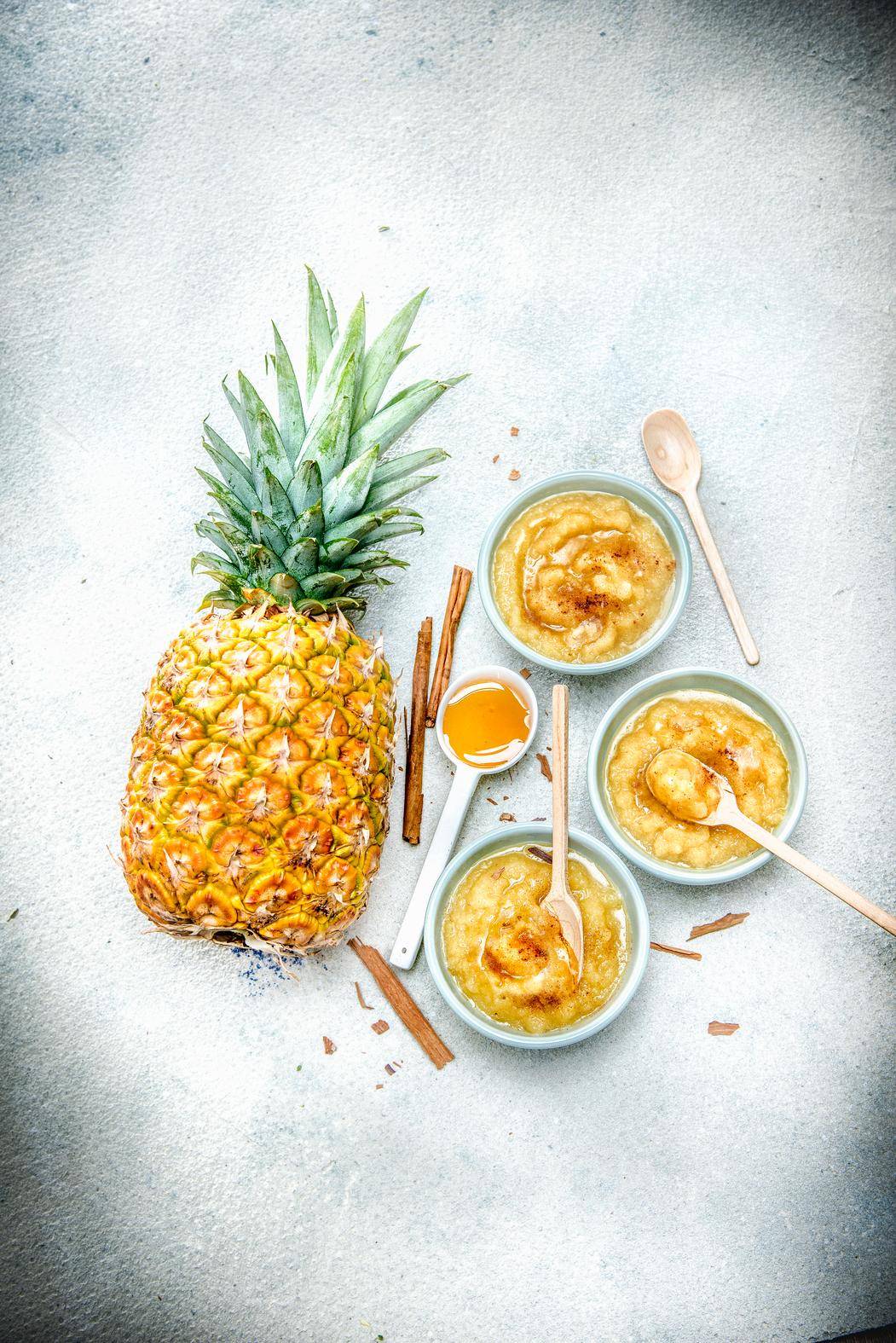 Compote d'ananas à la cannelle et sirop d'agave - Recette Companion | Moulinex