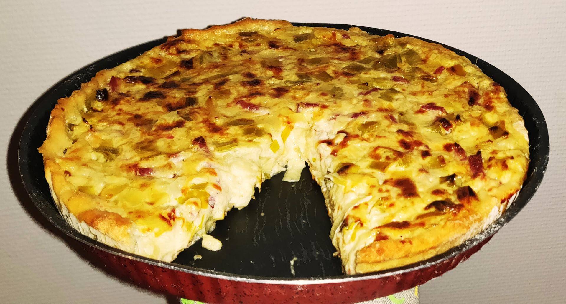 Quiche lardon poireaux oignons moutarde - Recepten Companion XL | Moulinex