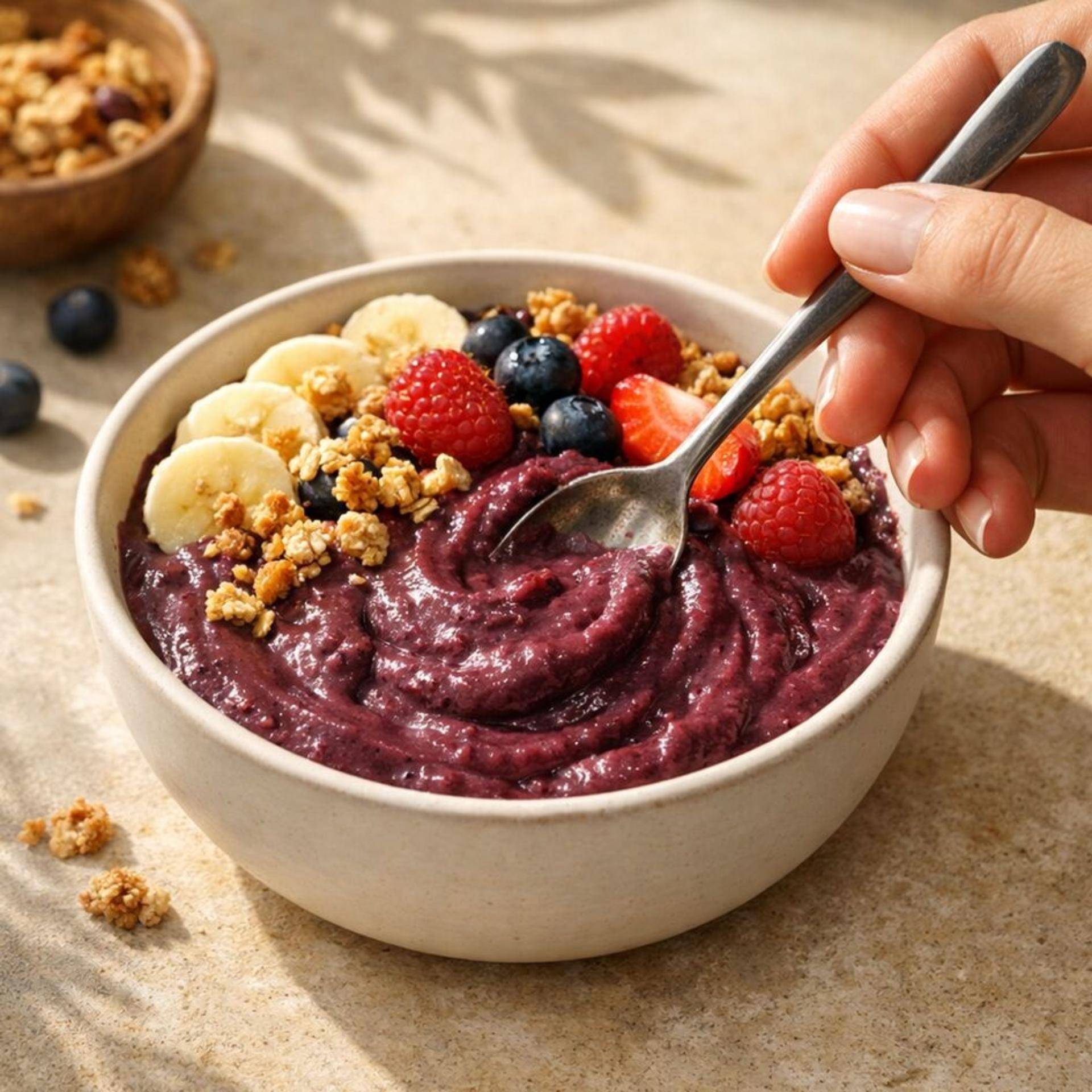Açaí rood fruit froyo kom - Recepten Freezi | Moulinex