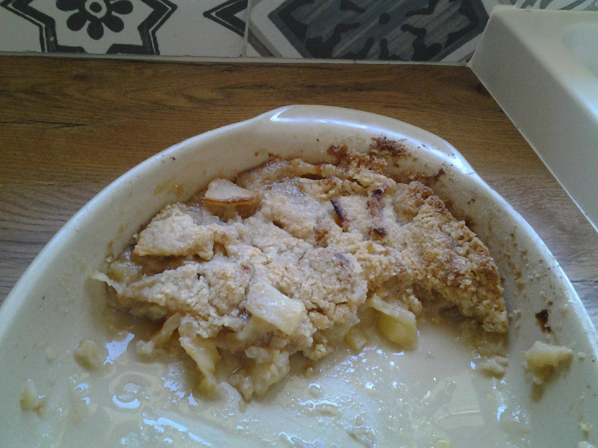 Crumble pomme, banane, chocloat - Recette Companion Connect XL | Moulinex