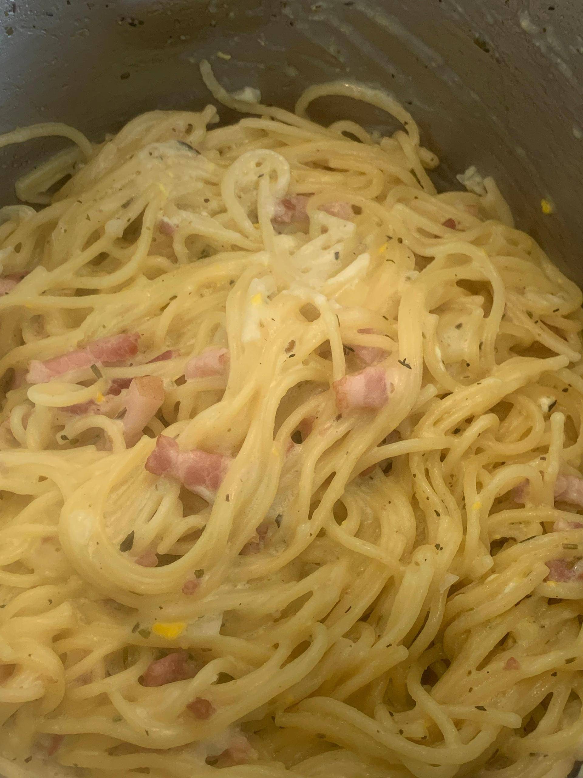 One pasta carbonara - Recepten Companion Connect XL | Moulinex