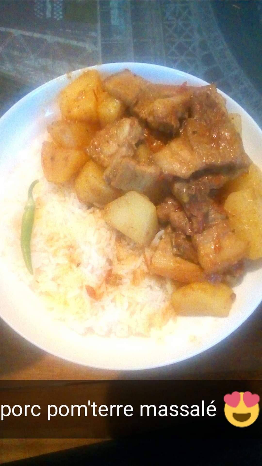 Porc pomme de terre massalé (épice réunionnais) - Recepten Cookeo | Moulinex