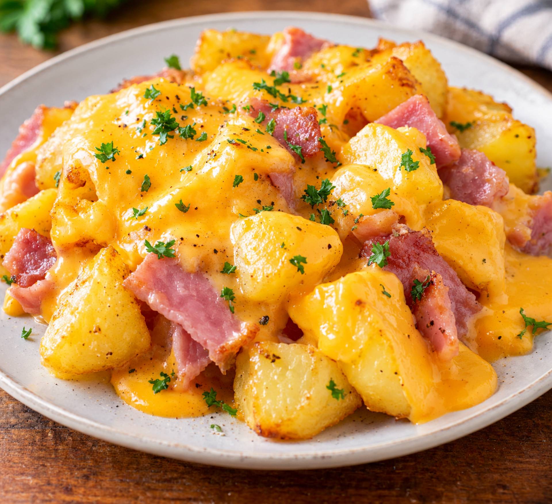 Pommes de terre jambon cheddar - Recette Cookeo 10in1 | Moulinex