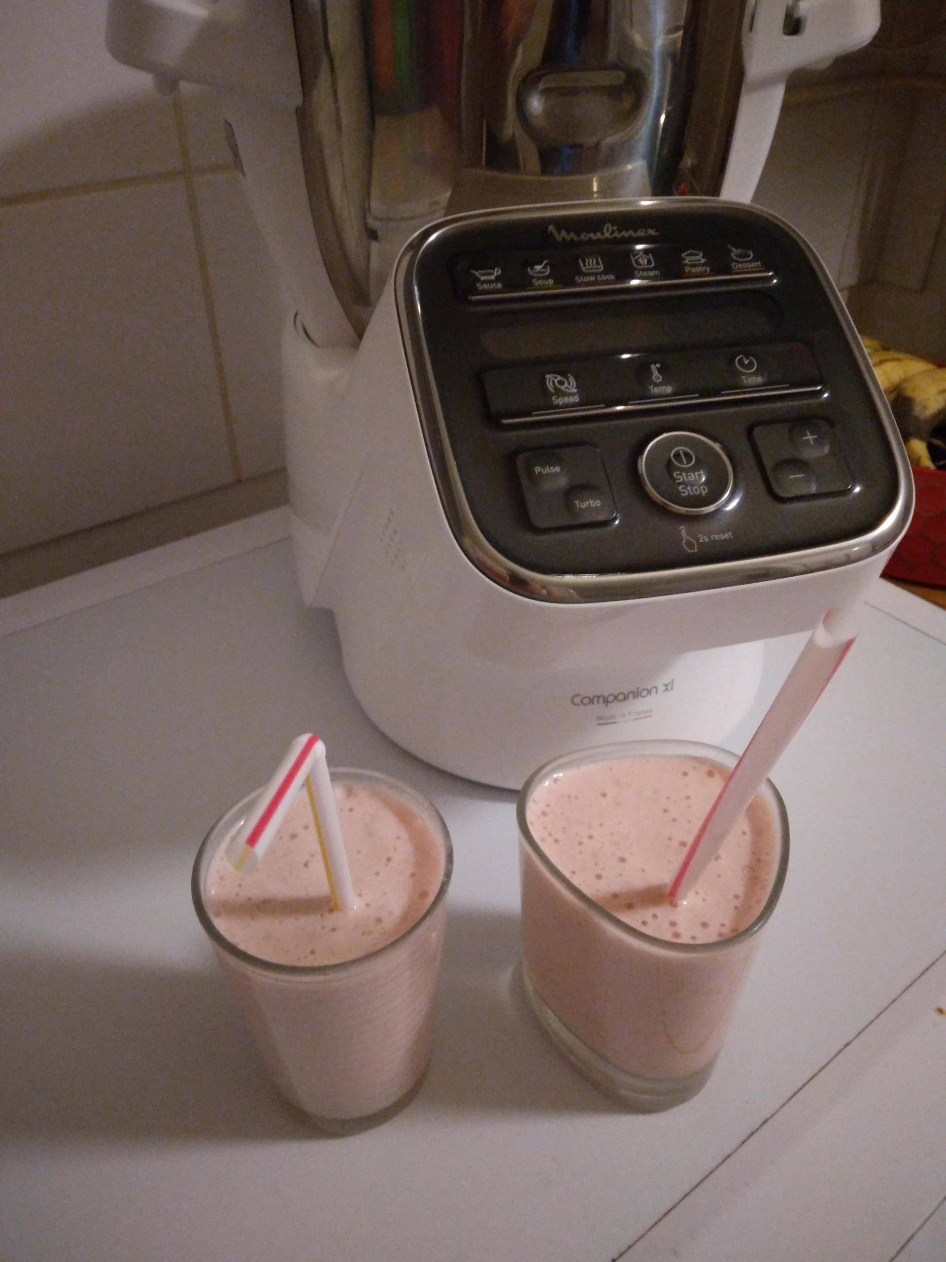 Milk shake banane vanille fraises - Recepten Companion XL | Moulinex