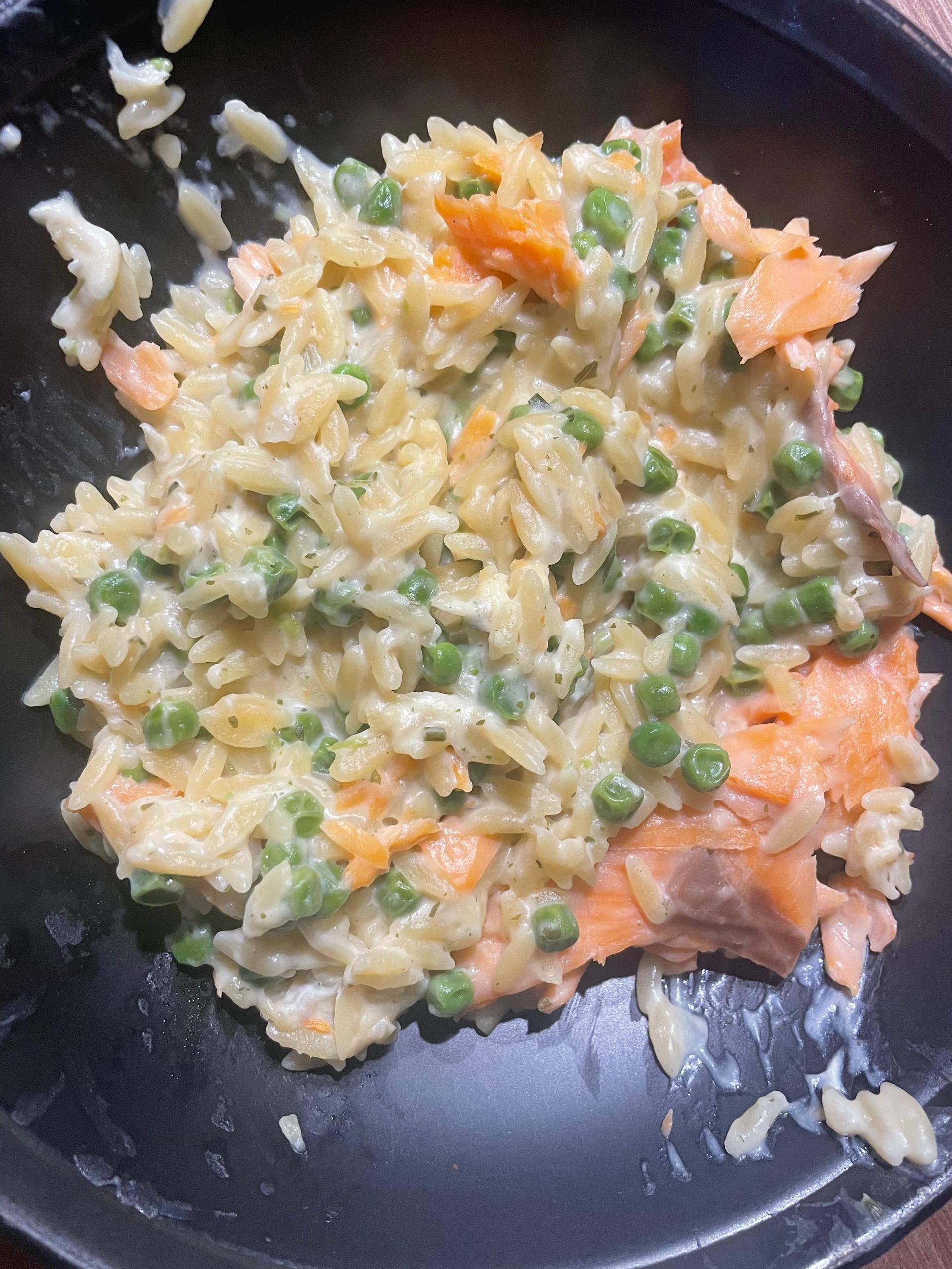 Orzo petits pois et saumon - Recepten Companion Connect XL | Moulinex
