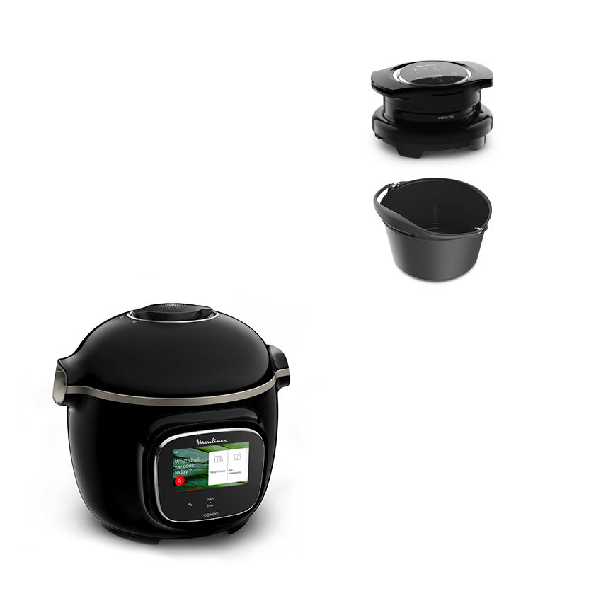 PACK WEB : Cookeo Touch Wifi + Extra Crisp - couvercle air fryer +  Moule à cake