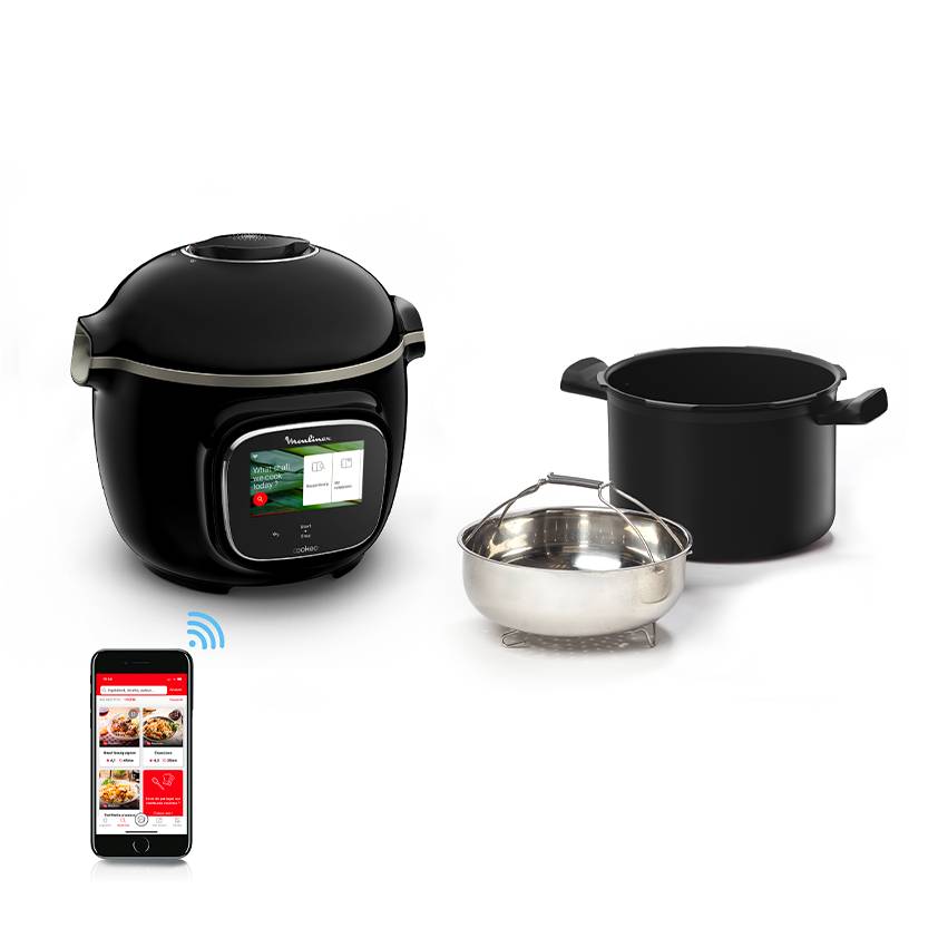 PACK WEB : Cookeo Touch Wifi + Extra Crisp - couvercle air fryer +  Moule à cake